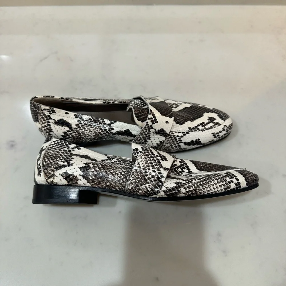 AGL Python Loafer – Luxe Italian Python-Print Slip-On | EU 38.5 (US 8.5)
